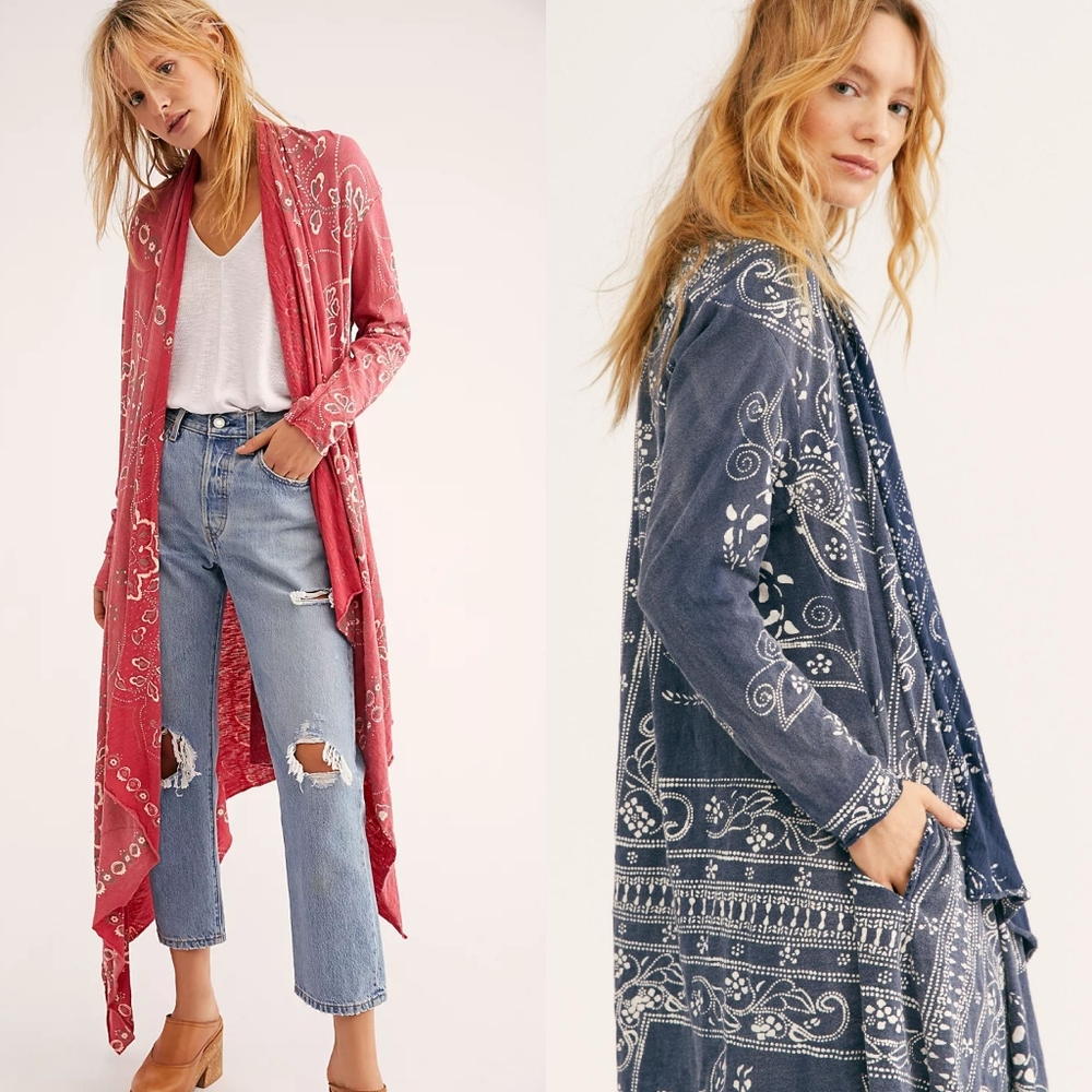 New magnolia pearl stargazer cardi purple pink bandana cardigan OS Karesa ithaca - Picture 4 of 16